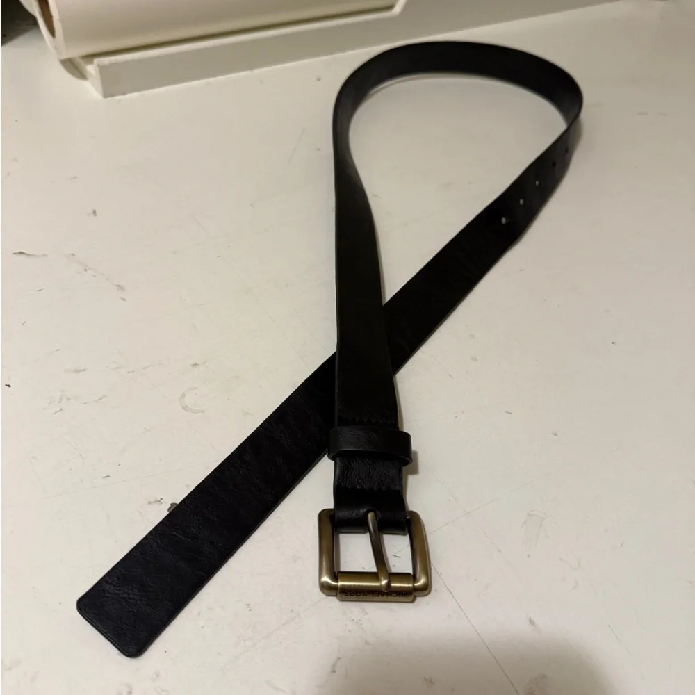 Michael Kors Black Leather Belt size small in good condition